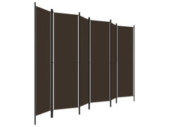 6dílný paraván hnědý 300 x 180 cm